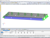 Knotenlager an Stäben 1 und 2