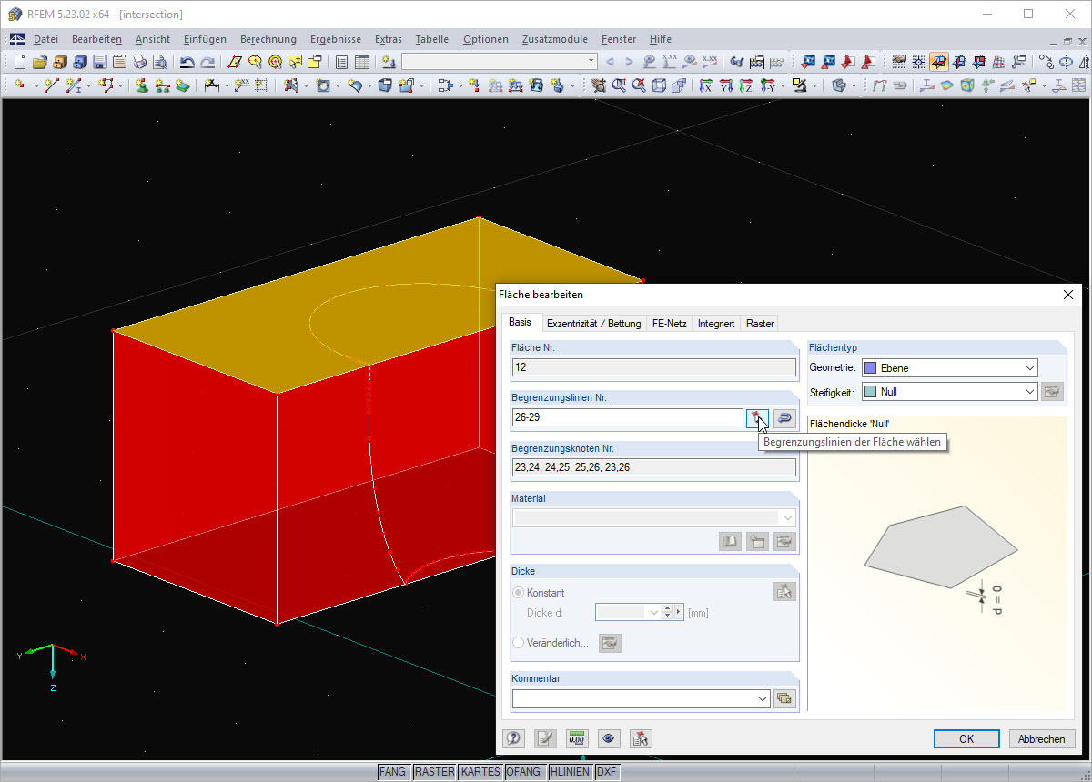 Begrenzungslinien der Deckfläche abändern