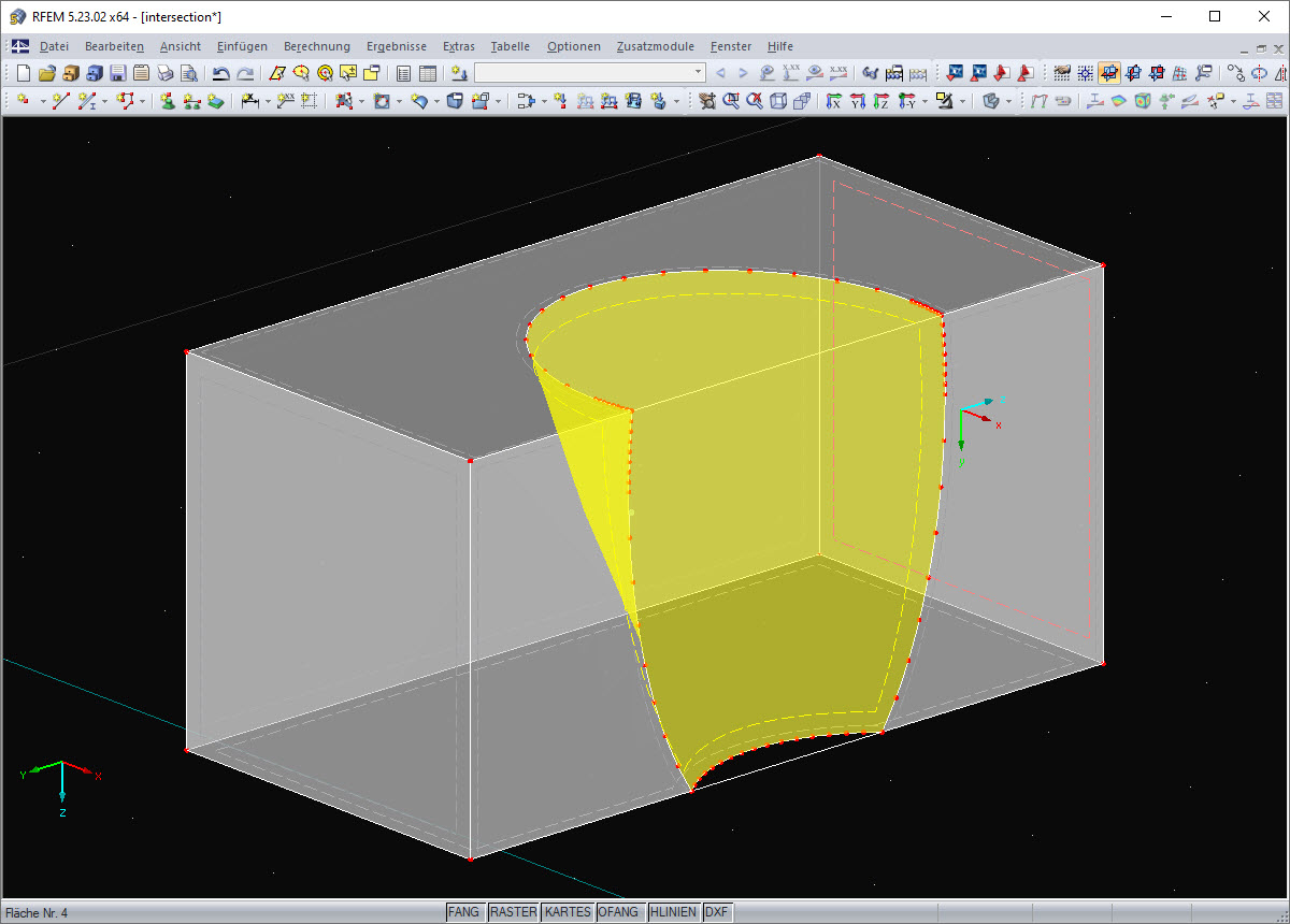 Neues vereinigtes Volumen ohne Durchdringung