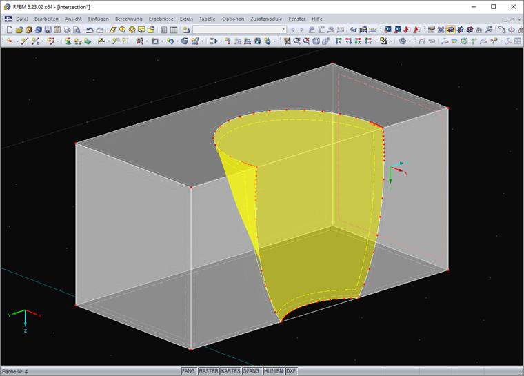 Neues vereinigtes Volumen ohne Durchdringung