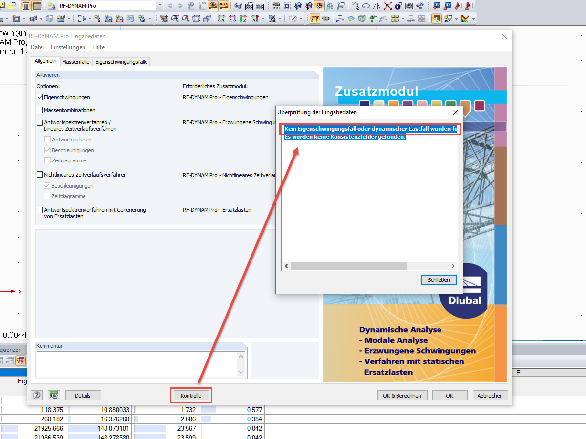 Meldung nach Durchführung der Kontrolle