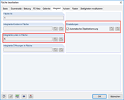 Dialog "Fläche bearbeiten" → "Integriert"