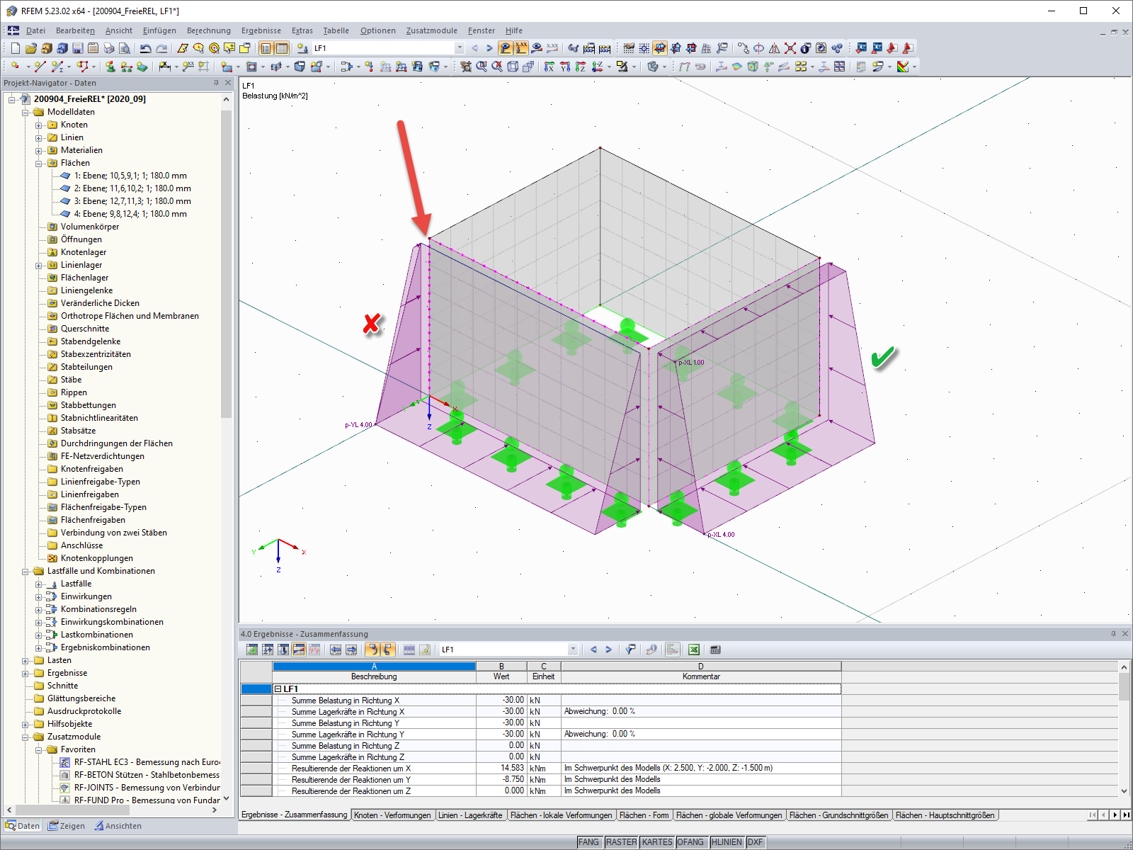 Fehlerhafte Darstellung