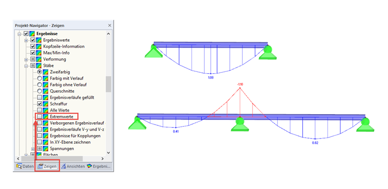 Deaktivierung "Extremwerte"