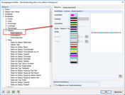 Anzeigeeigenschaften für Stabendgelenke