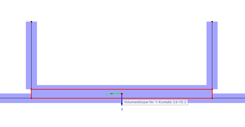 Verbindung mittels Kontaktvolumen