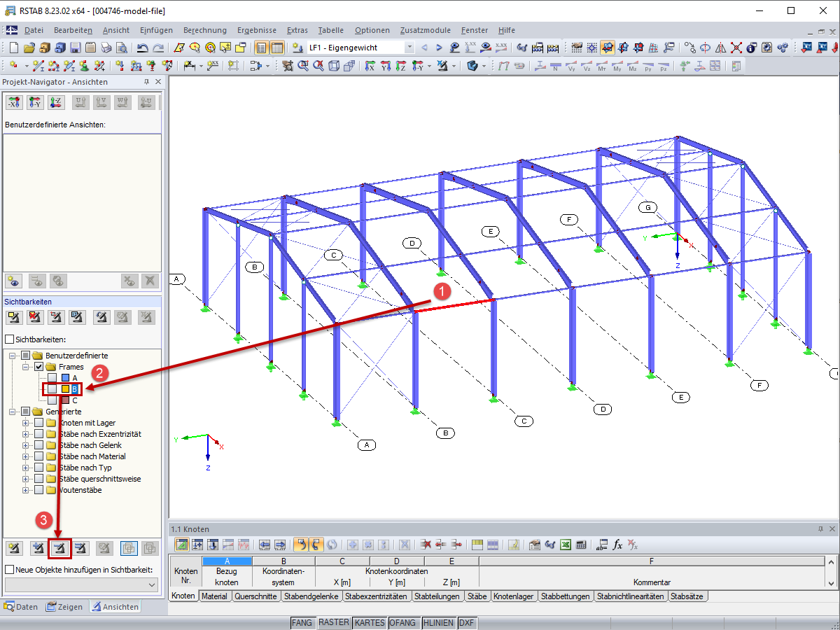 Selektierte Objekte von selektierter benutzerdefinierten Sichtbarkeit entfernen
