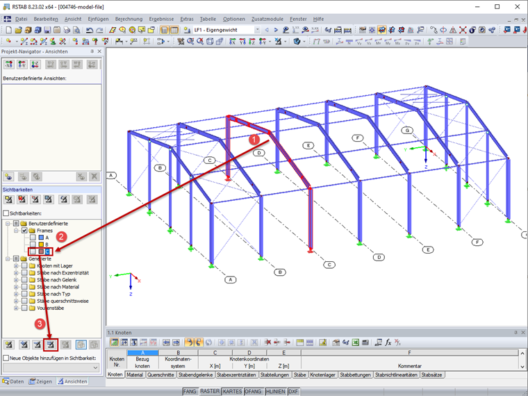 Selektierte benutzerdefinierte Sichtbarkeit mit selektierten Objekten neu festlegen