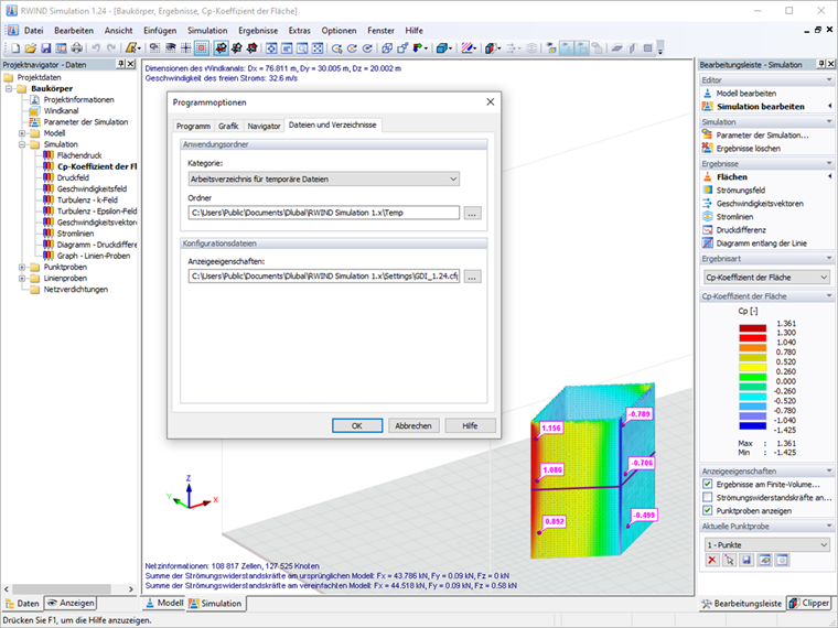 Ordner des Arbeitsverzeichnisses