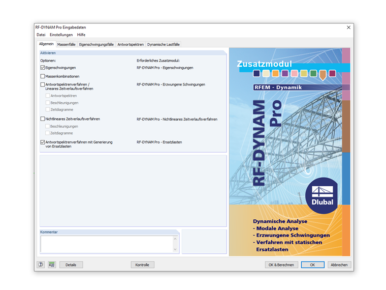 DYNAM-Pro Eingabedaten
