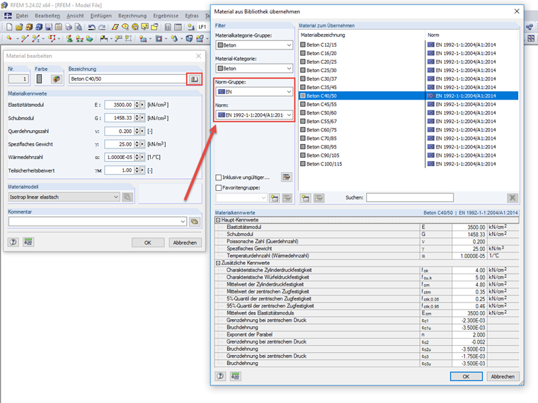 Zuweisung der europäischen Normgruppe