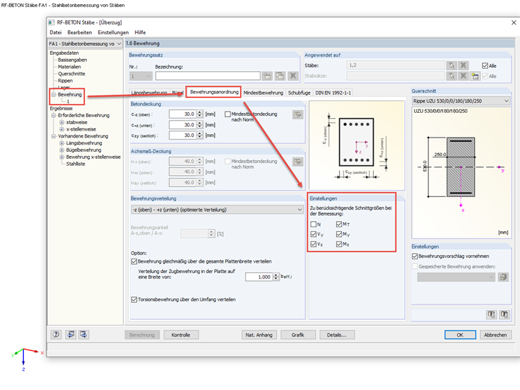Deaktivierung der Normalkraft