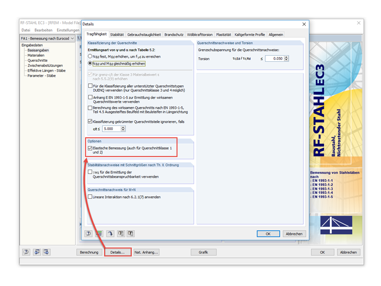 Elastische Bemessung (auch für Querschnittsklassen 1 und 2)