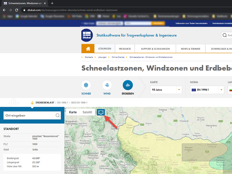 Geo-Zonen-Tool Vollbildmodus