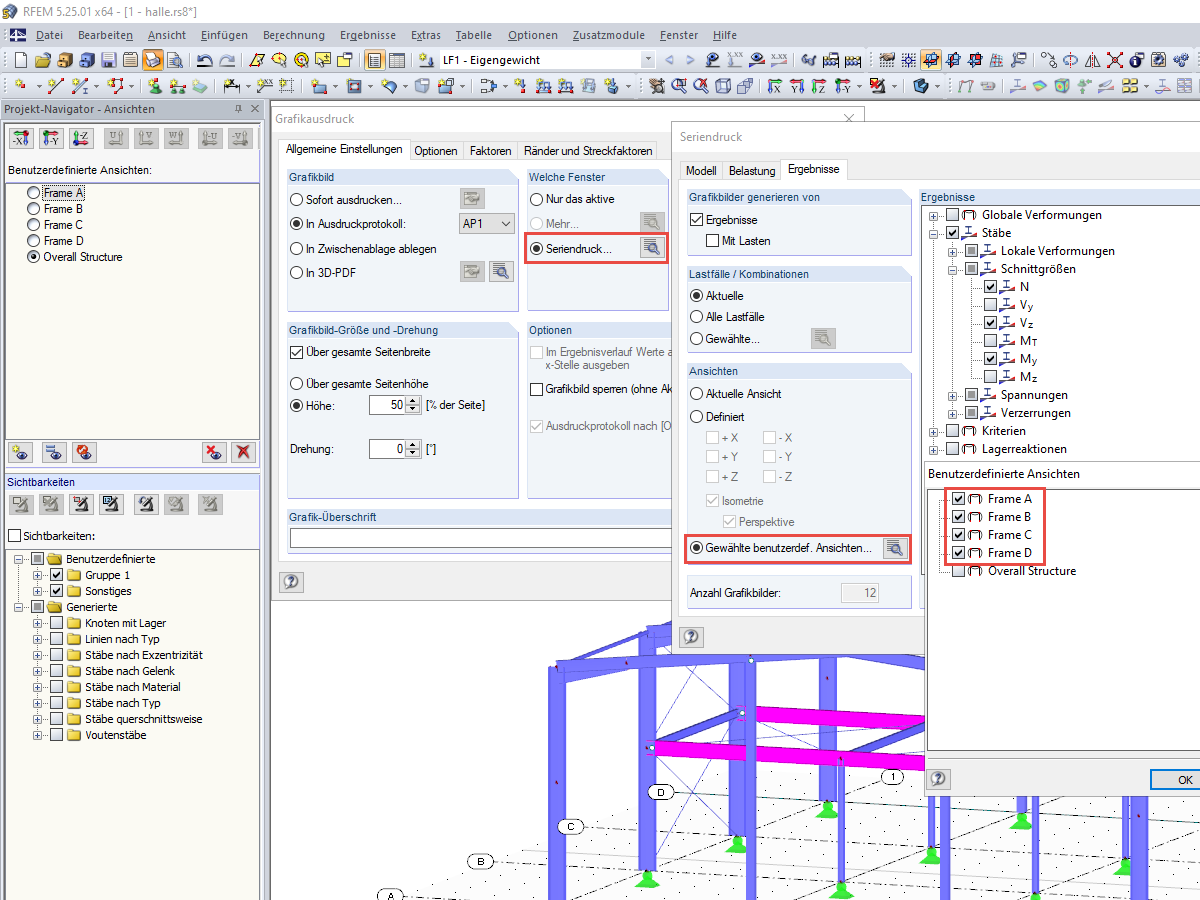 Seriendruck benutzerdefinierter Ansichten