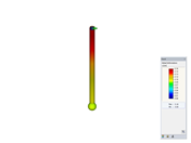 Sphärisches Verbindungselement, Ansicht in Richtung der Achse X, Verformung