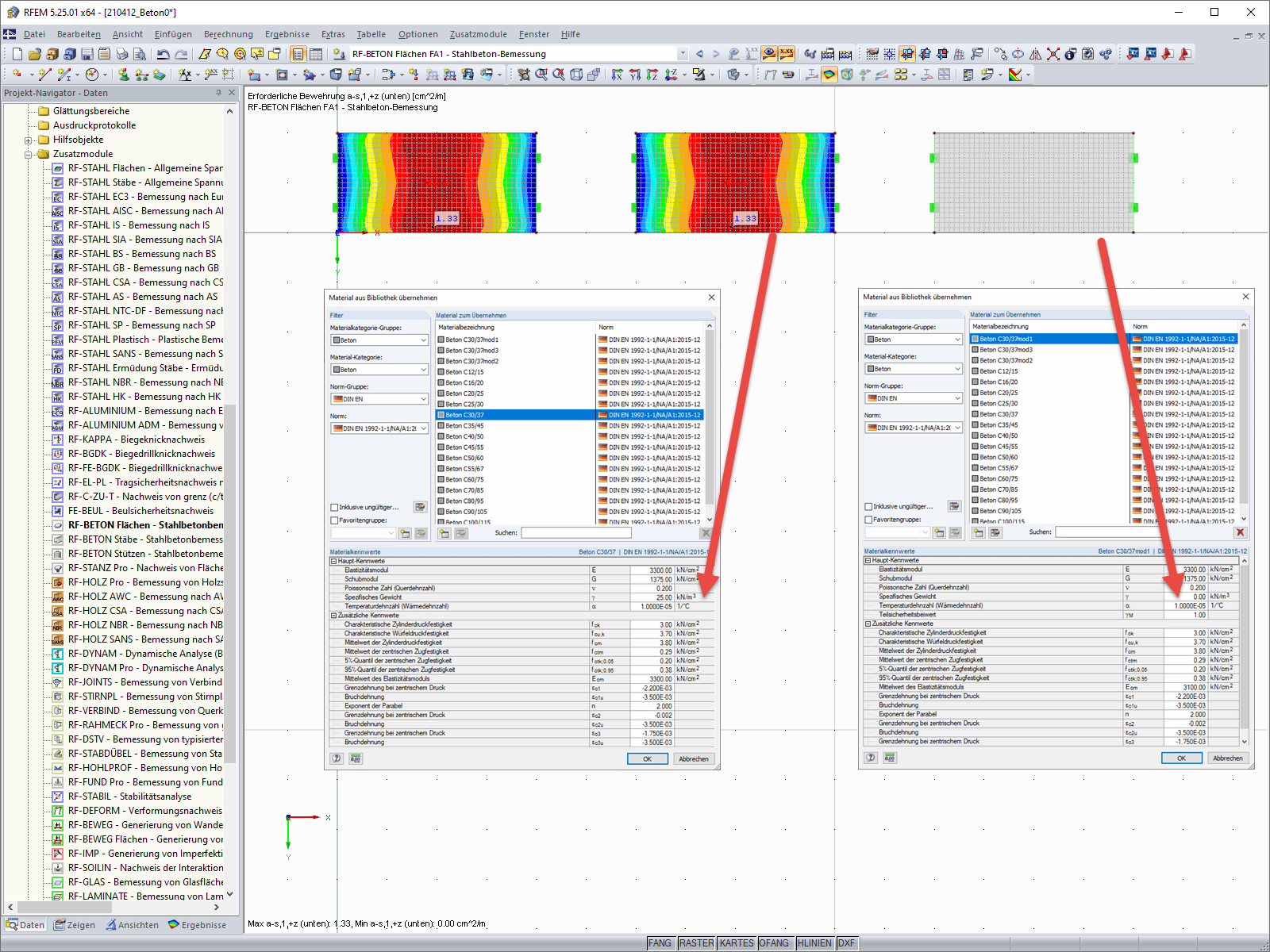 Materialbibliothek - benutzerdefiniertes Material
