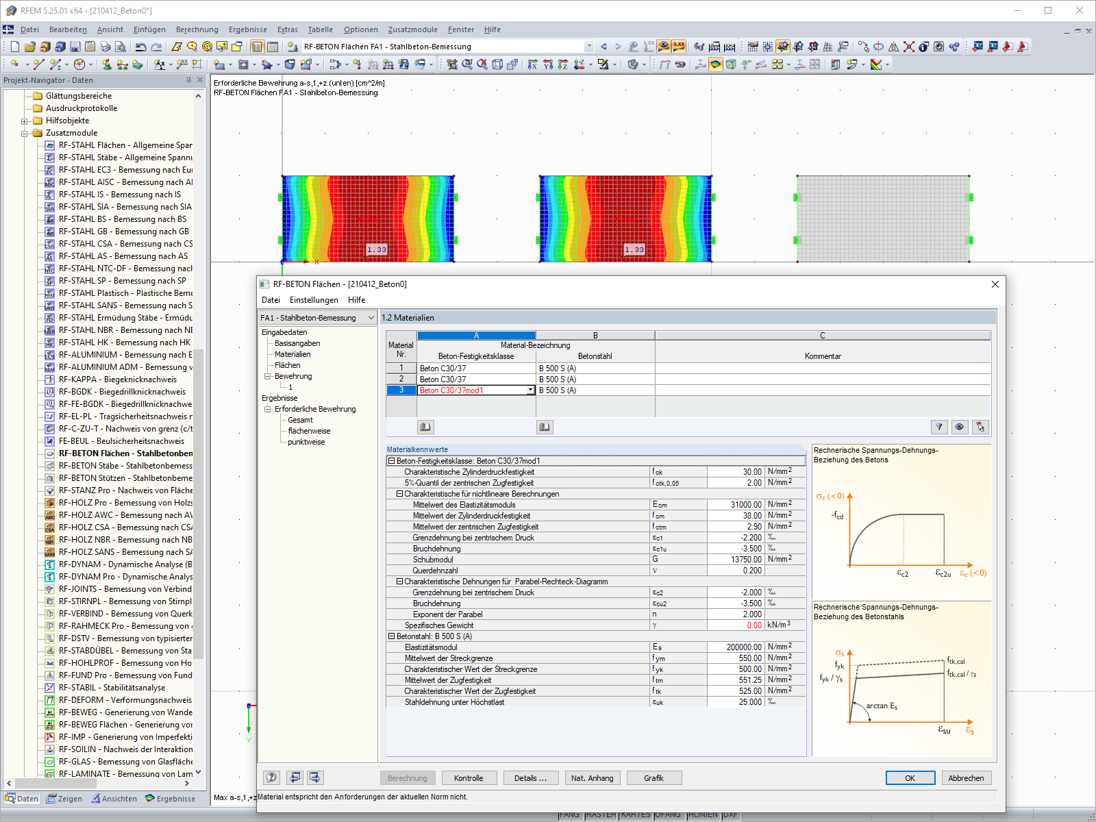 Material entspricht nicht den Anforderungen der aktuellen Norm