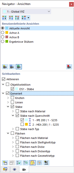 Navigator - Ansichten