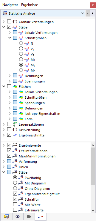Navigator - Ergebnisse