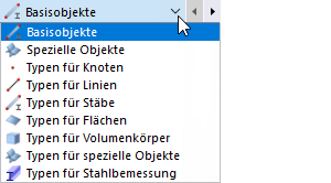 Unterkategorie für Kategorie 'Struktur' auswählen