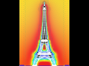 Eiffelturm-Modell mit Farbtabelle