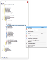 Kontextmenü einer Stablast