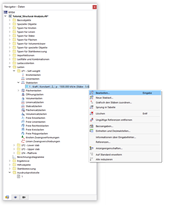 Kontextmenü einer Stablast