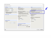 Einstellung für Hauptachsenwinkel