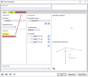 Knoten (Basisobjekt) mit Lager und Netzverdichtung (Typen für Knoten) versehen