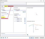 Knoten (Basisobjekt) mit Lager und Netzverdichtung (Typen für Knoten) versehen