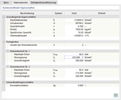 Materialkennwerte anpassen
