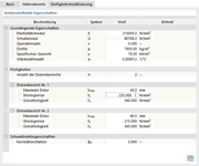 Materialkennwerte anpassen