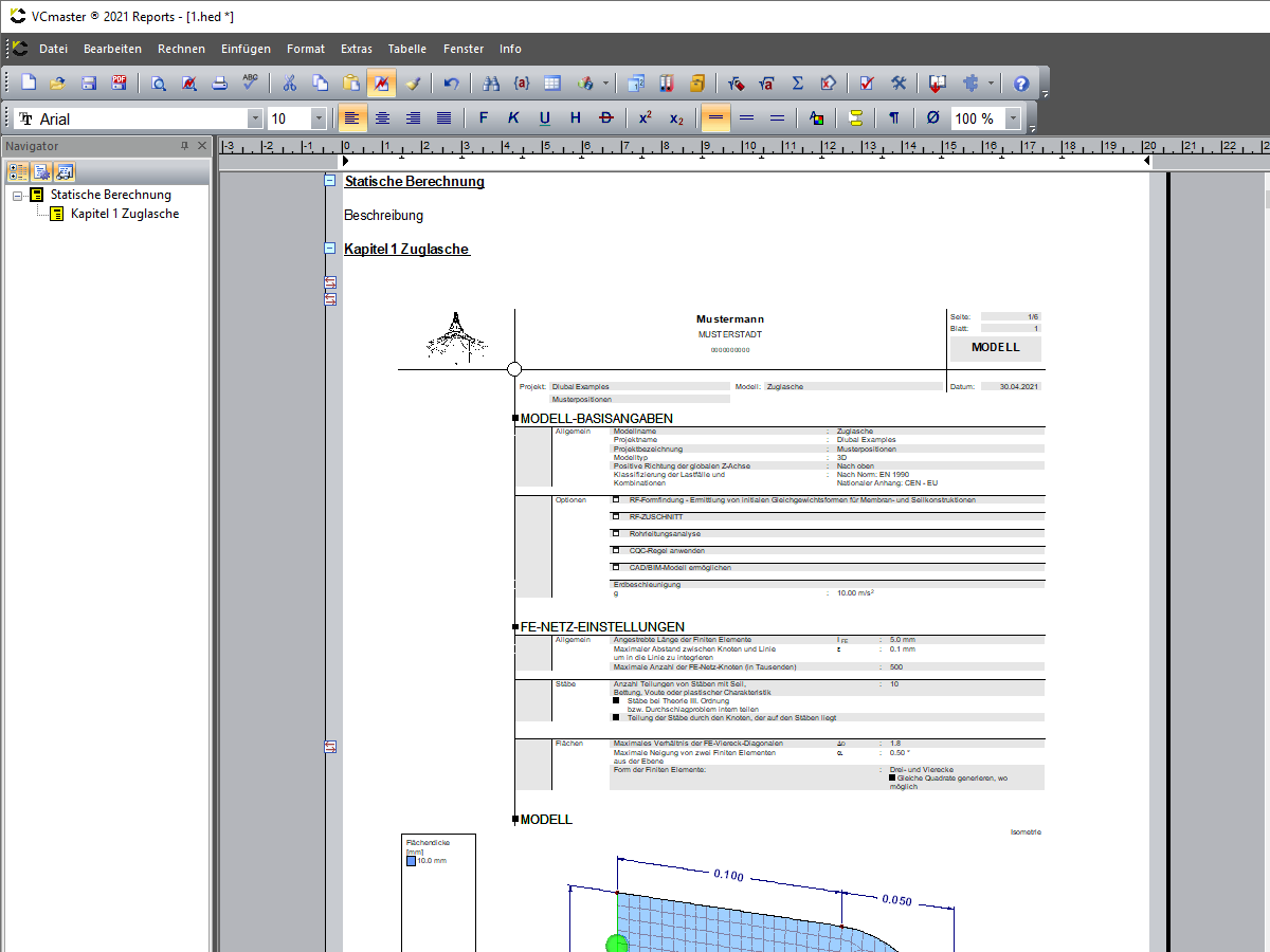 Dokument in VCmaster