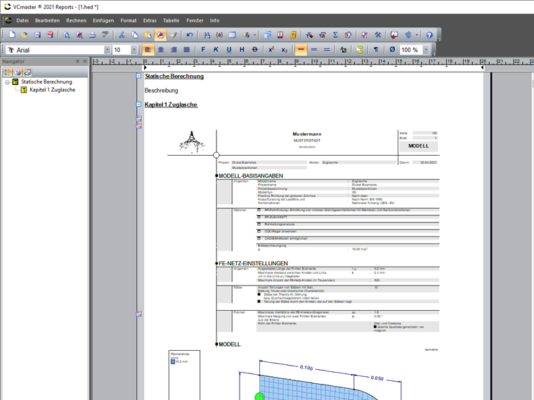 Dokument in VCmaster