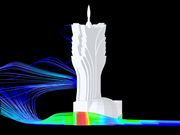Grand Lisboa und Ergebnisse der Windsimulation