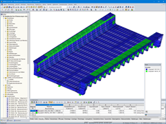 3D-Modell der Trogbrücke in RFEM (© Meyer + Schubart VBI)