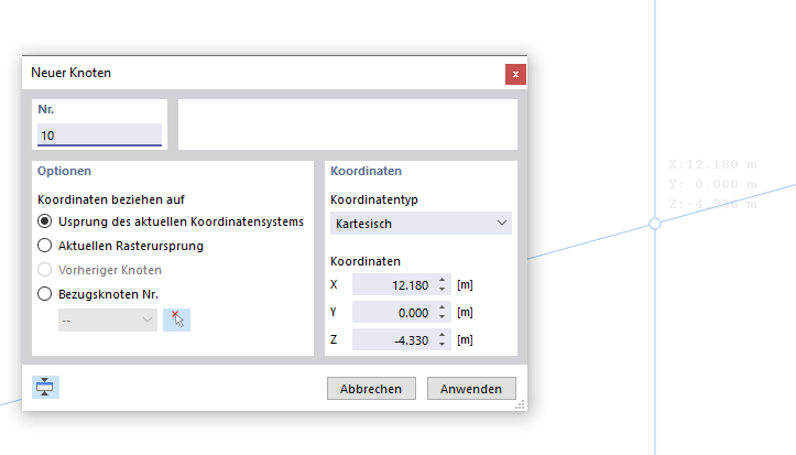 Knoten grafisch setzen