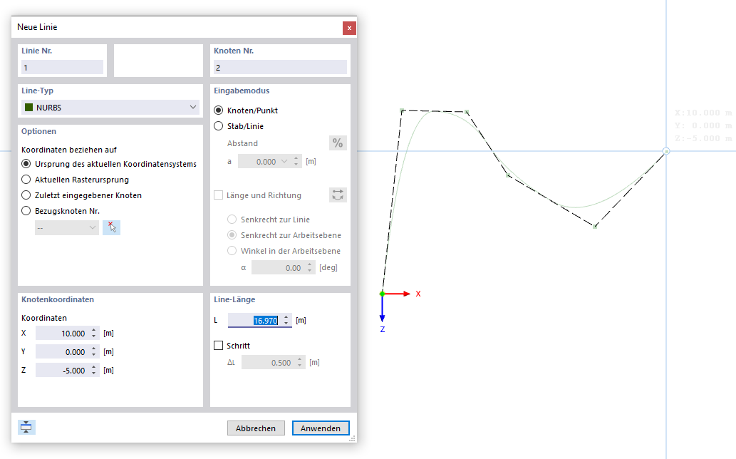 NURBS grafisch definieren