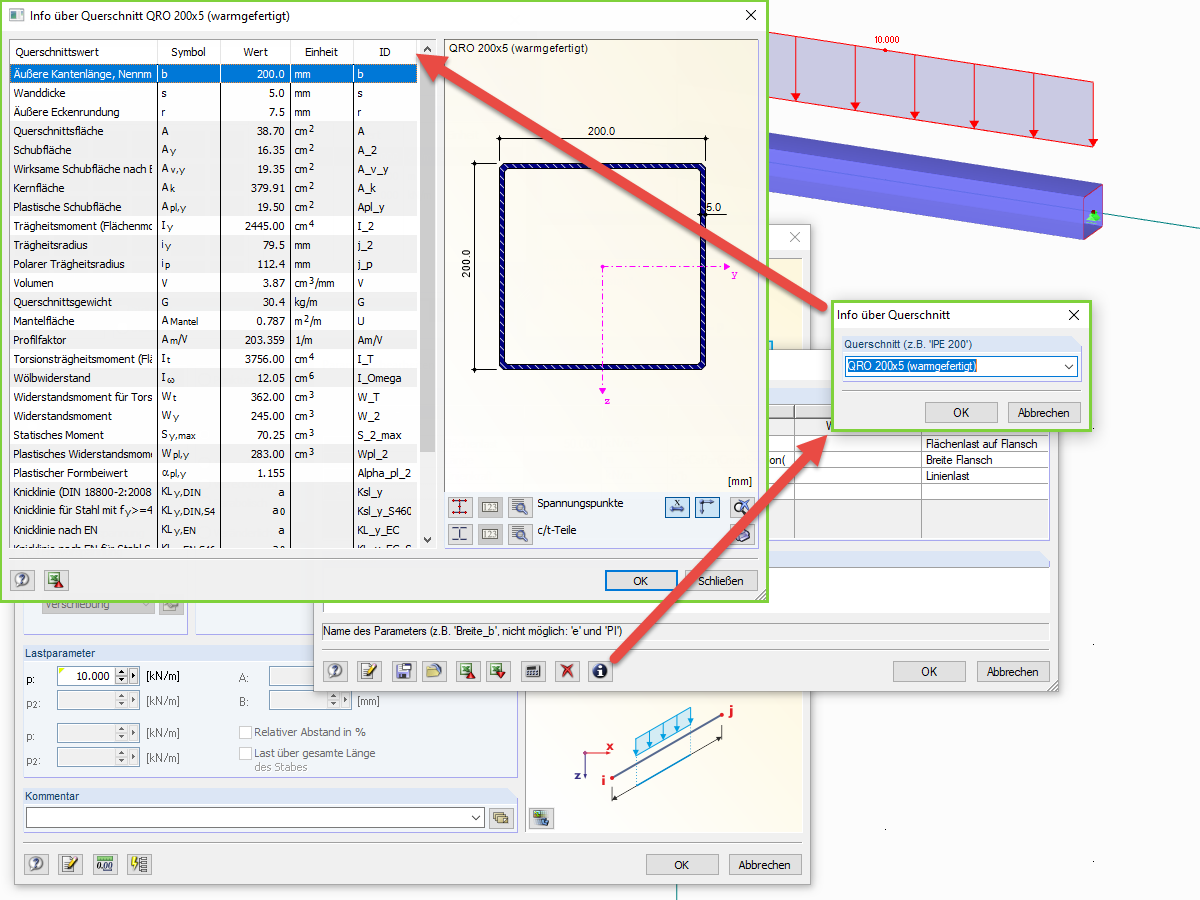 Info über Querschnitt