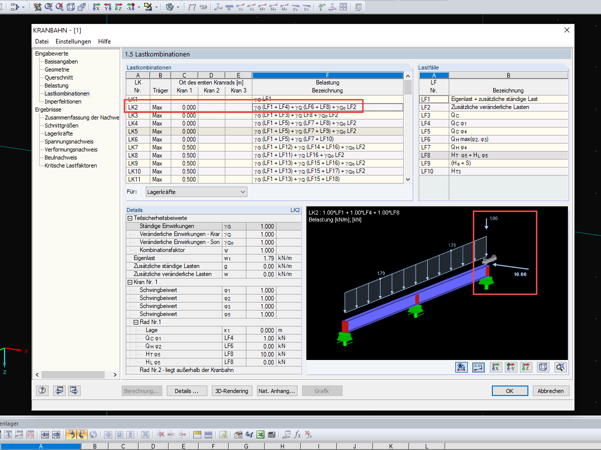 FAQ 005017 | An welcher Position befinden sich die ermittelten Auflagerkräfte für den Kranbahnträger? Am unteren Flansch Kranbahnträgers oder im Schubmittelpunkt des Querschnittes?