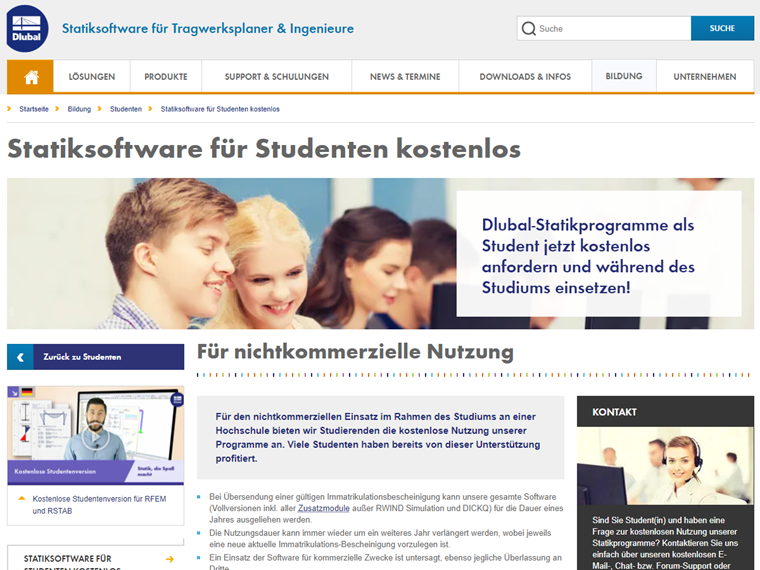 Kostenlose Studentenversion anfordern bzw. verlängern