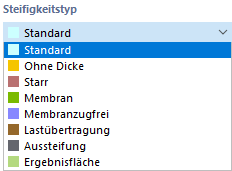 Steifigkeitstyp auswählen