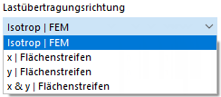 Lastübertragungsrichtung auswählen