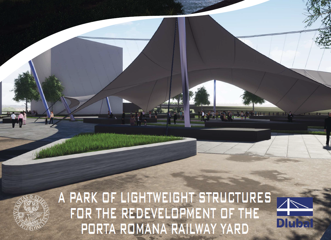 Rendering der Seilnetzkonstruktion