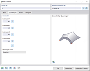 Quadrangelfläche definieren