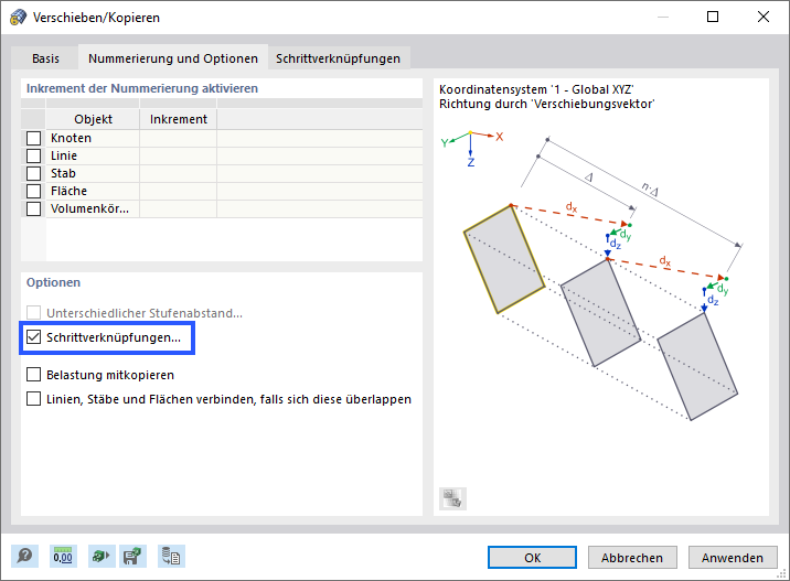 Erstellen von Verknüpfungsobjekten