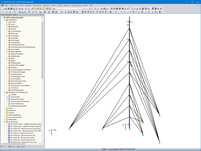 3D-Modell des Windmessturms in RFEM (© m3-ZT GmbH)