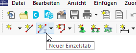 Schaltfläche 'Neuer Einzelstab'