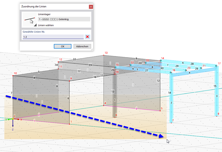 Gelagerte Linien selektieren